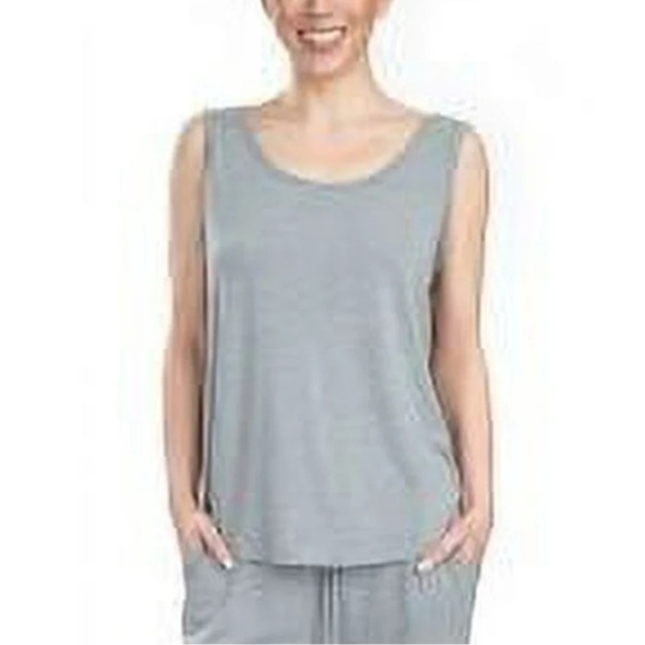 Women’s oversized xl gray tank top cooling yoga workout - Picture 1 of 3